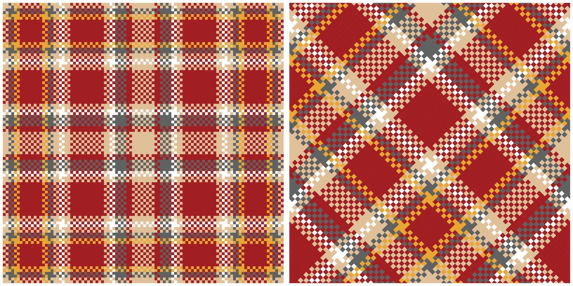 Tartan Pattern Seamless. Traditional Scottish Checkered Background. Traditional Scottish Woven Fabric. Lumberjack Shirt Flannel Textile. Pattern Tile Swatch Included. vector