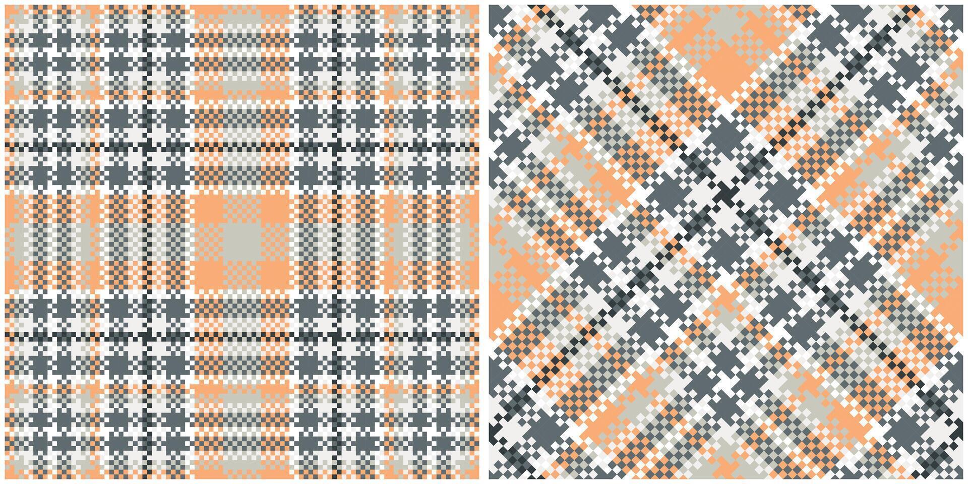 Tartan Seamless Pattern. Sweet Checkerboard Pattern Seamless Tartan Illustration Set for Scarf, Blanket, Other Modern Spring Summer Autumn Winter Holiday Fabric Print. vector