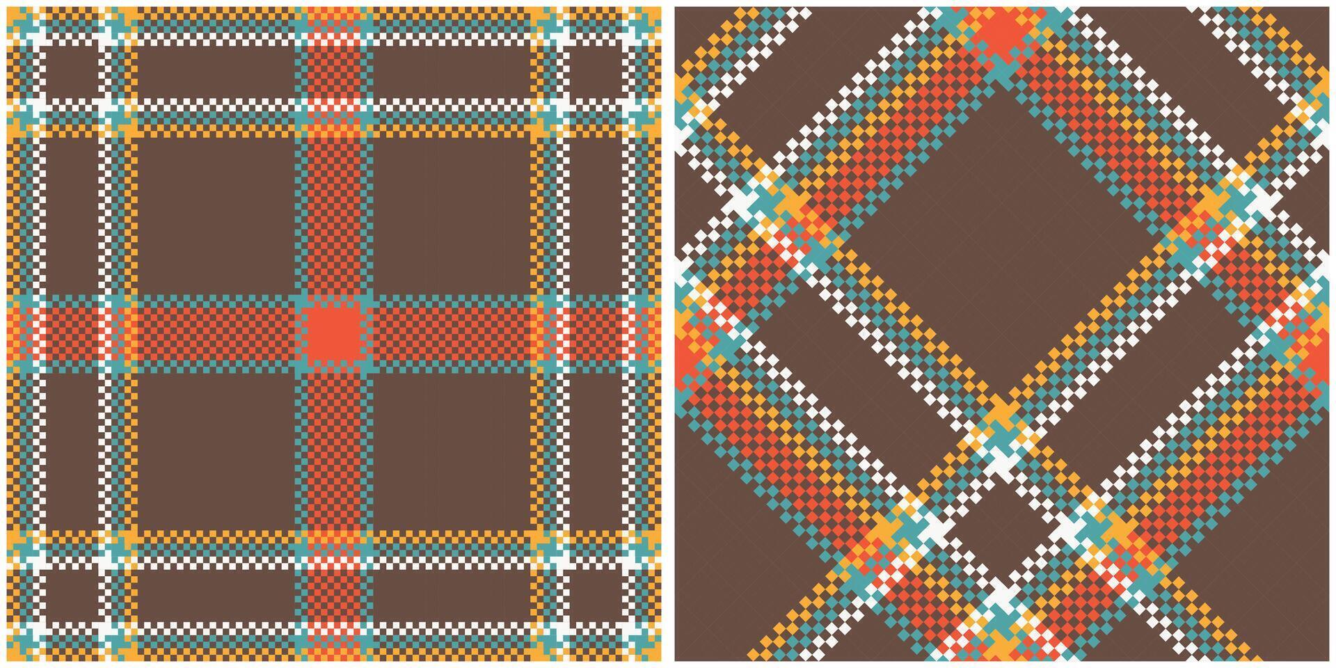 Tartan Pattern Seamless. Sweet Checkerboard Pattern Template for Design Ornament. Seamless Fabric Texture. vector