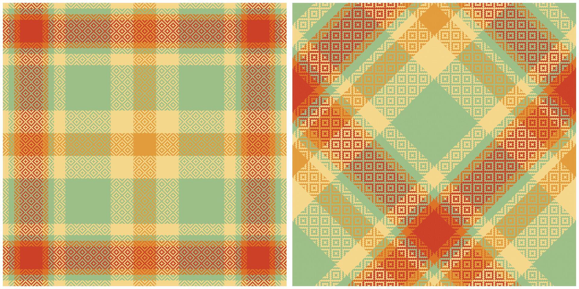 Scottish Tartan Plaid Seamless Pattern, Tartan Seamless Pattern. Seamless Tartan Illustration Set for Scarf, Blanket, Other Modern Spring Summer Autumn Winter Holiday Fabric Print. vector