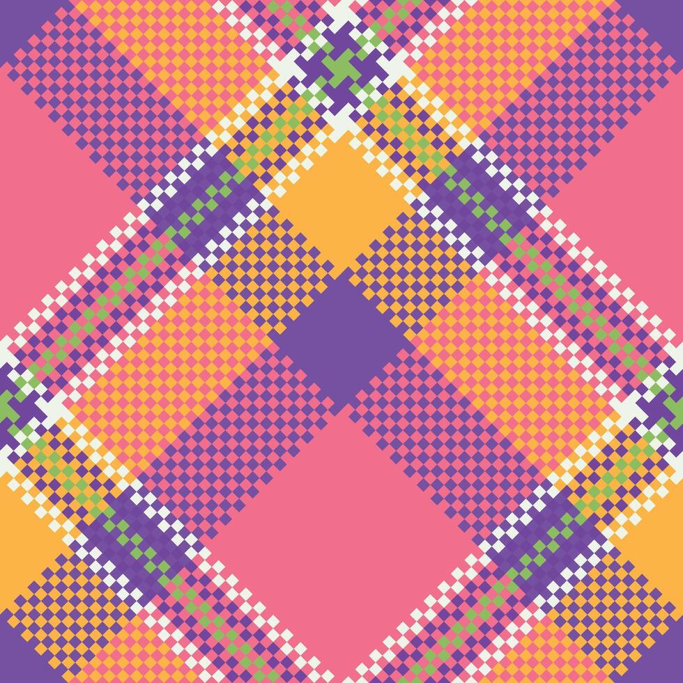 Scottish Tartan Pattern. Tartan Plaid Seamless Pattern. Seamless Tartan Illustration Set for Scarf, Blanket, Other Modern Spring Summer Autumn Winter Holiday Fabric Print. vector