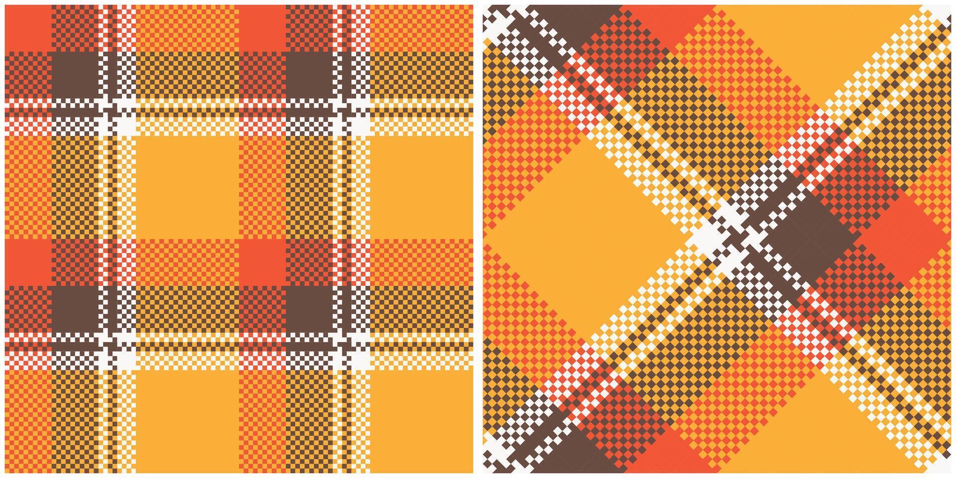 Plaid Pattern Seamless. Checkerboard Pattern Traditional Scottish Woven Fabric. Lumberjack Shirt Flannel Textile. Pattern Tile Swatch Included. vector