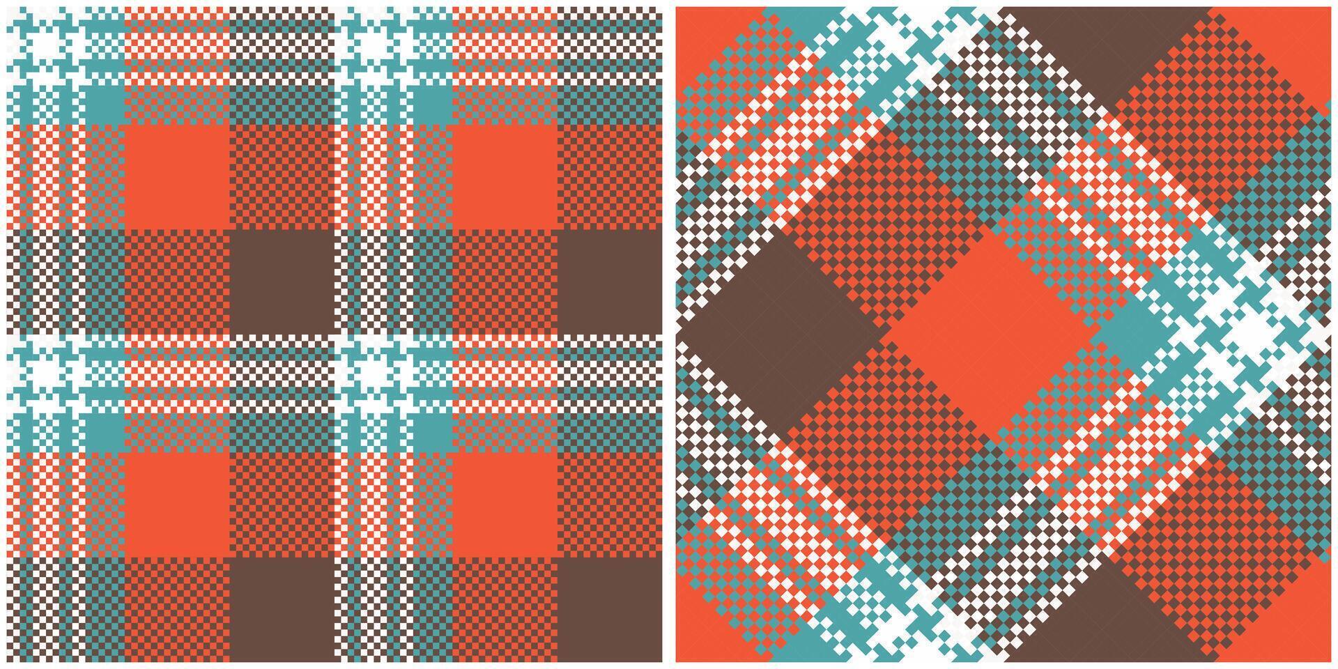Plaid Pattern Seamless. Scottish Tartan Pattern Traditional Scottish Woven Fabric. Lumberjack Shirt Flannel Textile. Pattern Tile Swatch Included. vector