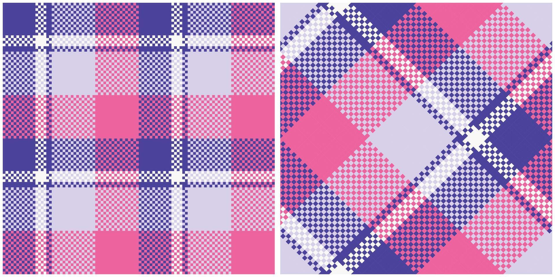 Plaid Patterns Seamless. Tartan Plaid Seamless Pattern. Seamless Tartan Illustration Set for Scarf, Blanket, Other Modern Spring Summer Autumn Winter Holiday Fabric Print. vector