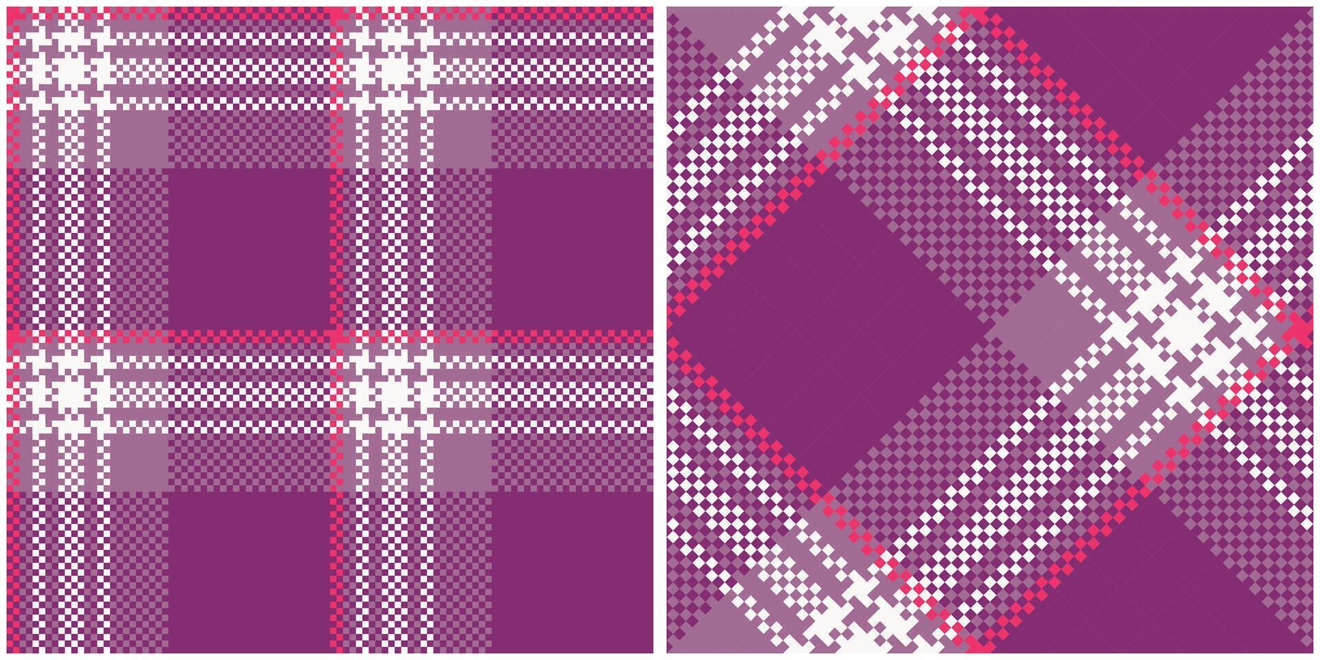 Scottish Tartan Pattern. Checkerboard Pattern Seamless Tartan Illustration Set for Scarf, Blanket, Other Modern Spring Summer Autumn Winter Holiday Fabric Print. vector