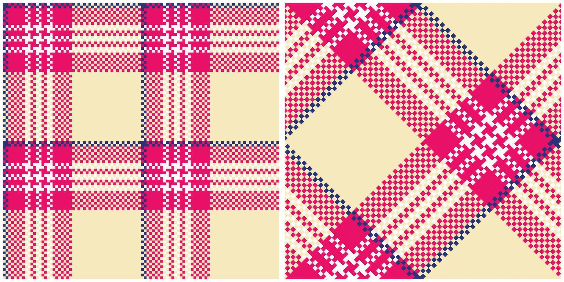 Scottish Tartan Pattern. Plaids Pattern Seamless Seamless Tartan Illustration Set for Scarf, Blanket, Other Modern Spring Summer Autumn Winter Holiday Fabric Print. vector