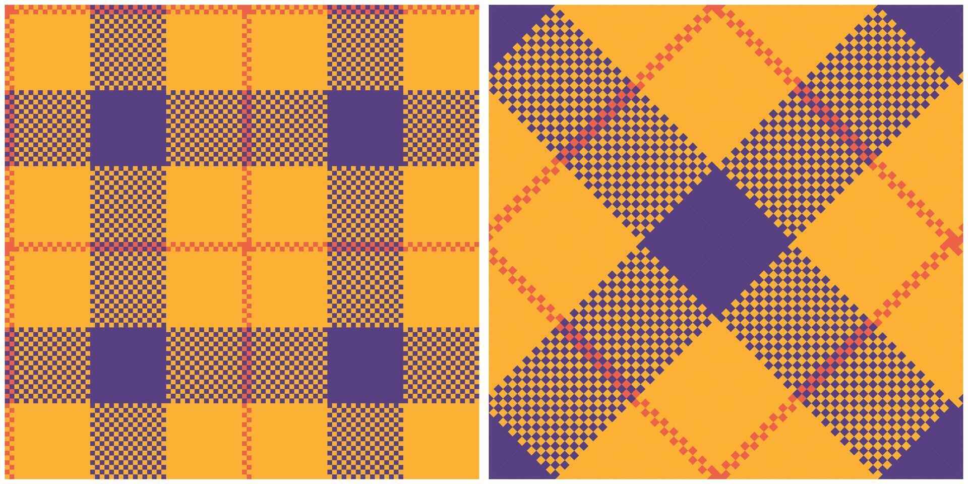 Tartan Plaid Seamless Pattern. Tartan Seamless Pattern. Seamless Tartan Illustration Set for Scarf, Blanket, Other Modern Spring Summer Autumn Winter Holiday Fabric Print. vector