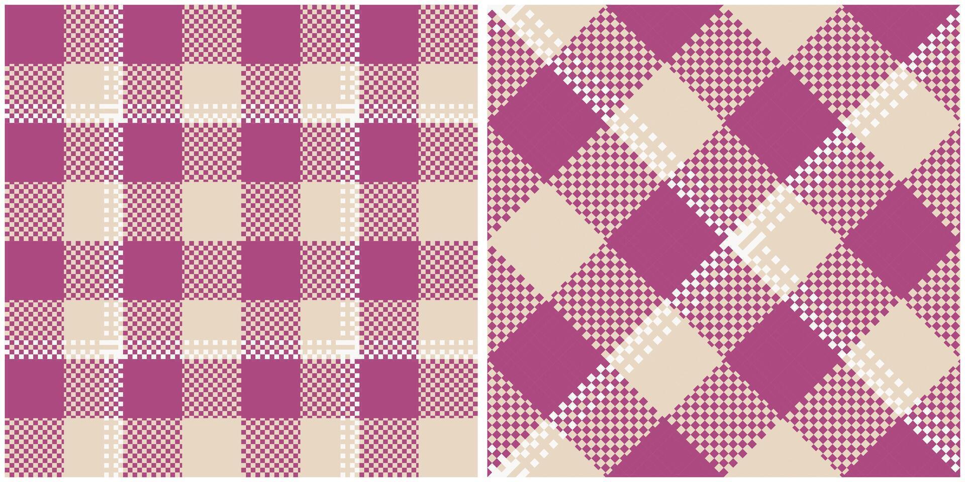 Tartan Plaid Seamless Pattern. Traditional Scottish Checkered Background. Seamless Tartan Illustration Set for Scarf, Blanket, Other Modern Spring Summer Autumn Winter Holiday Fabric vector