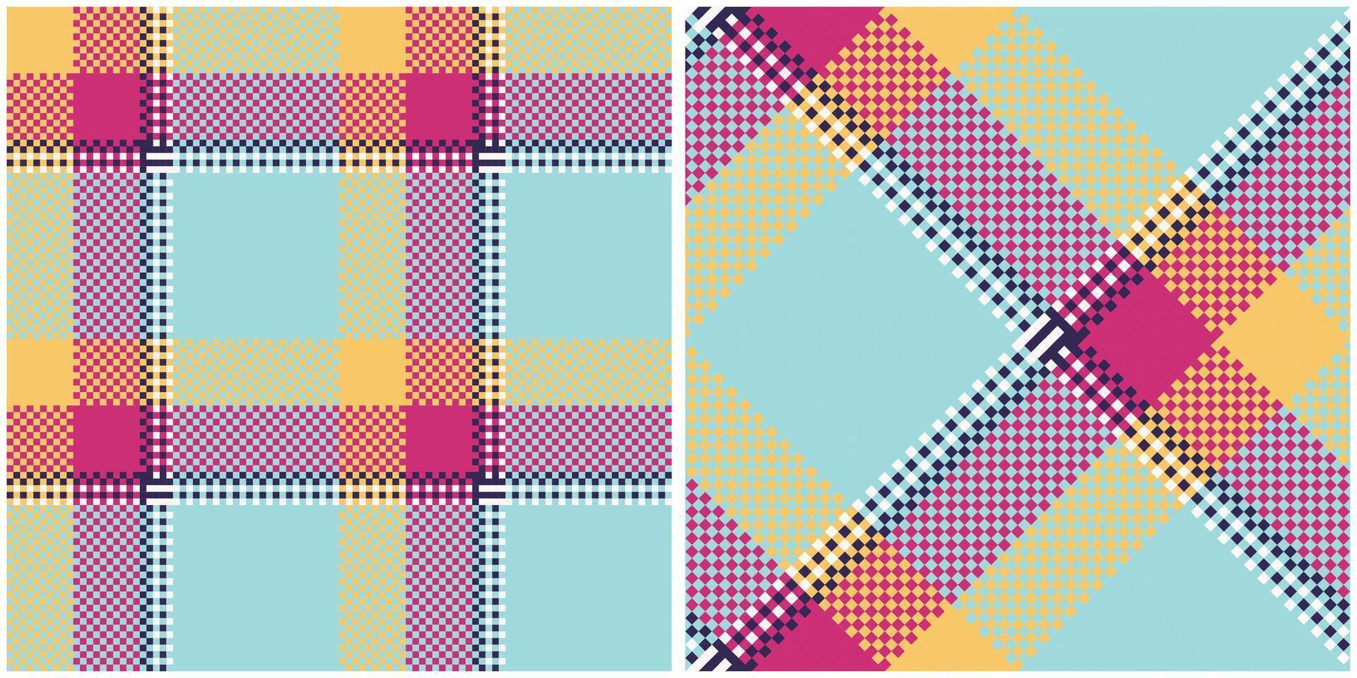 Classic Scottish Tartan Design. Tartan Seamless Pattern. Seamless Tartan Illustration Set for Scarf, Blanket, Other Modern Spring Summer Autumn Winter Holiday Fabric Print. vector