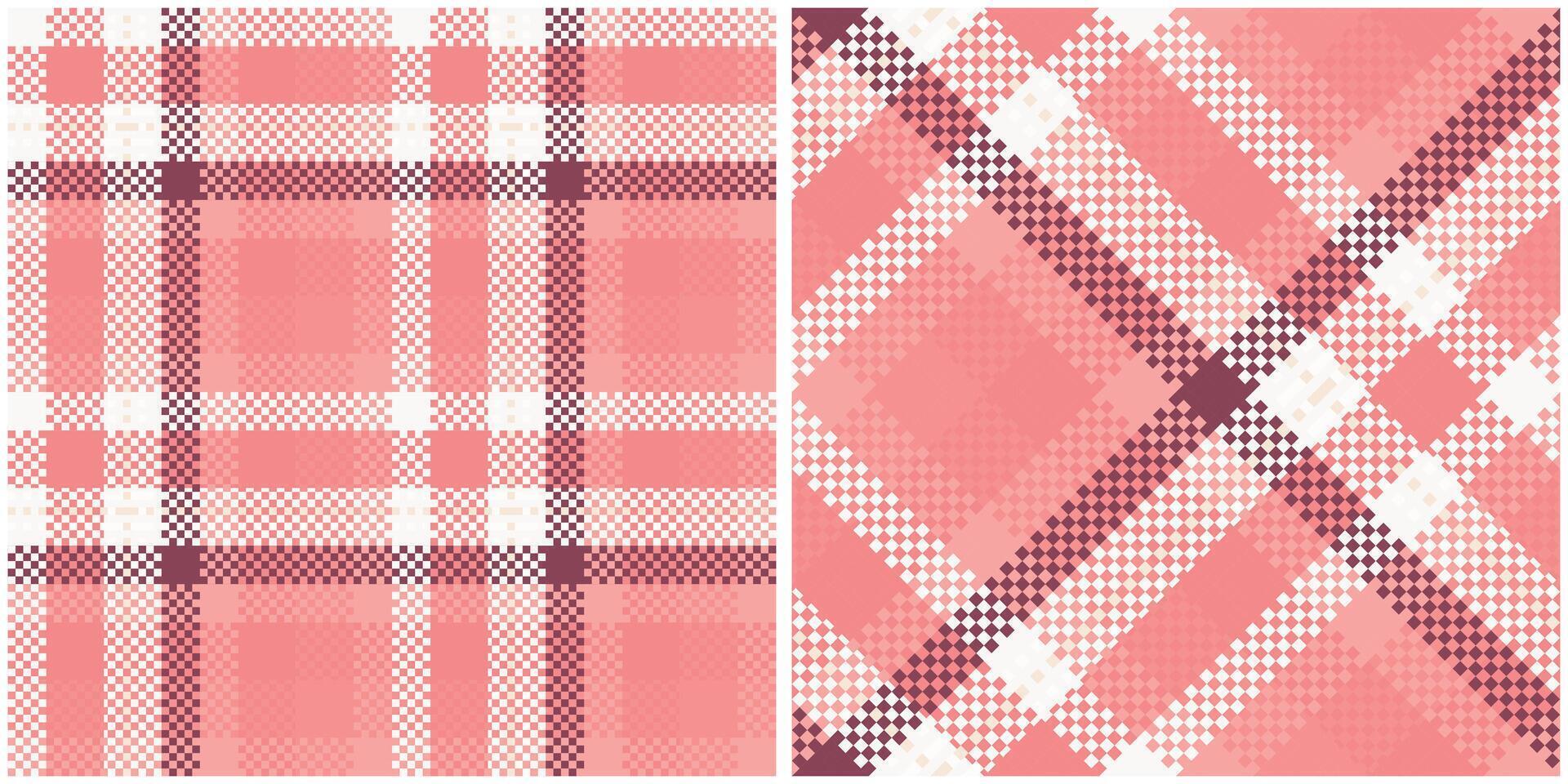 Tartan Plaid Seamless Pattern. Gingham Patterns. Seamless Tartan Illustration Set for Scarf, Blanket, Other Modern Spring Summer Autumn Winter Holiday Fabric Print. vector