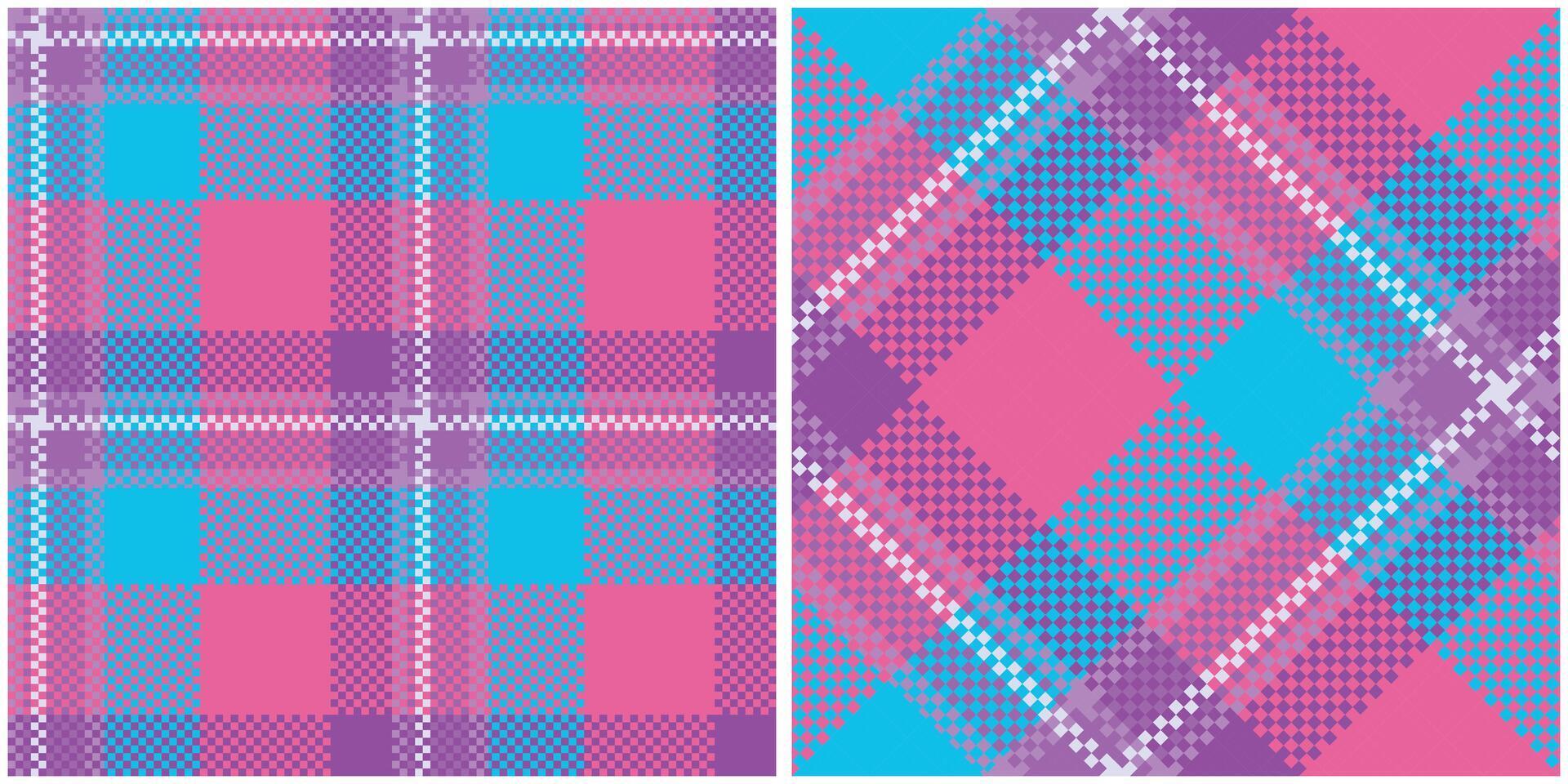 Scottish Tartan Plaid Seamless Pattern, Checker Pattern. Seamless Tartan Illustration Set for Scarf, Blanket, Other Modern Spring Summer Autumn Winter Holiday Fabric Print. vector