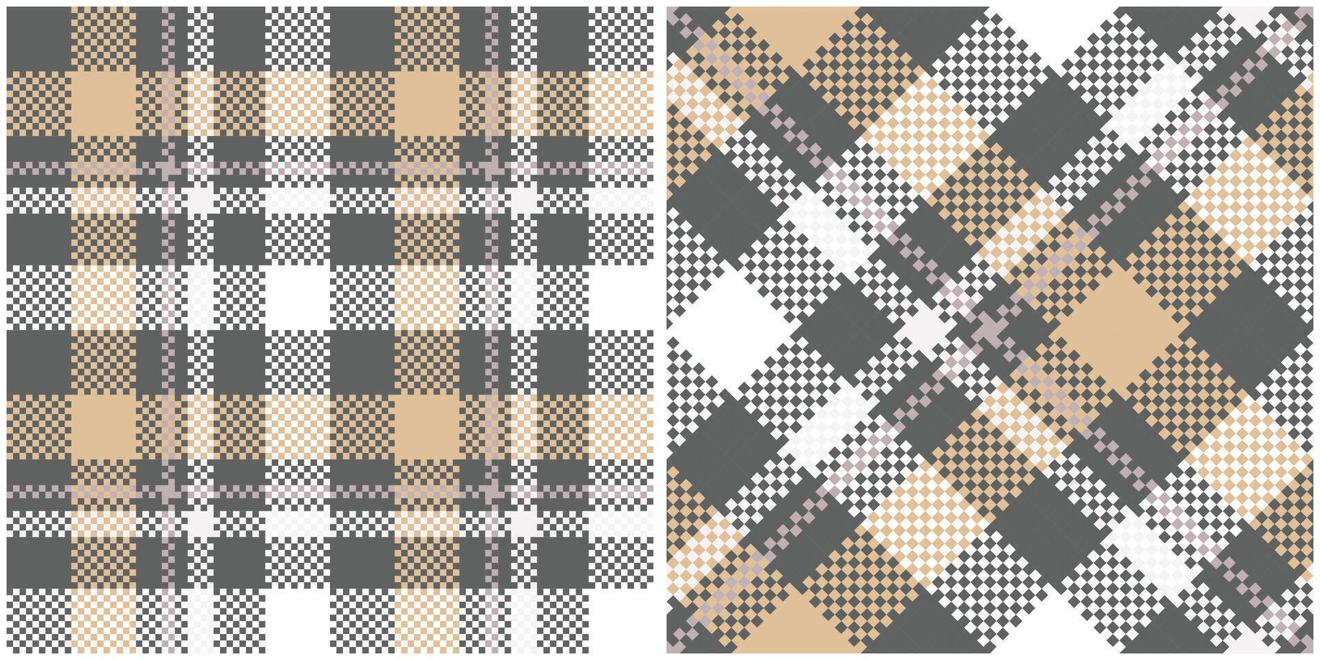 Tartan Seamless Pattern. Sweet Checkerboard Pattern Seamless Tartan Illustration Set for Scarf, Blanket, Other Modern Spring Summer Autumn Winter Holiday Fabric Print. vector