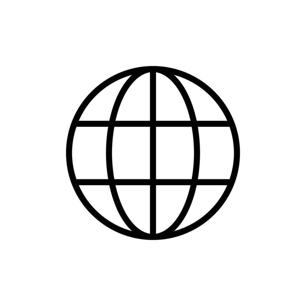 Globe icon, web icon vector