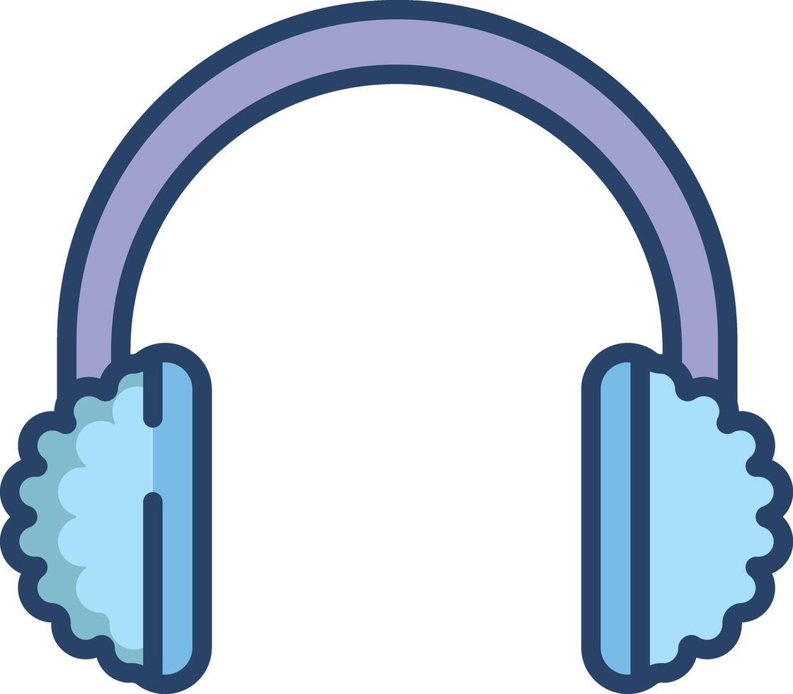 Earmuffs linear color illustration vector