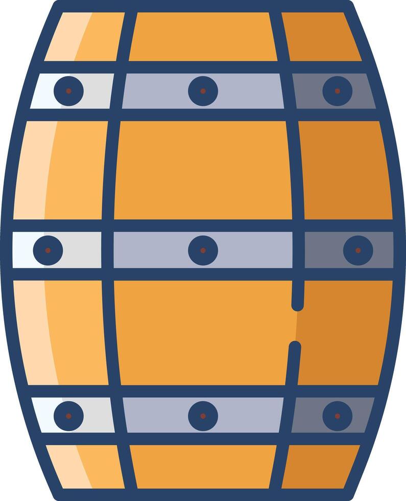 barrel linear color illustration vector