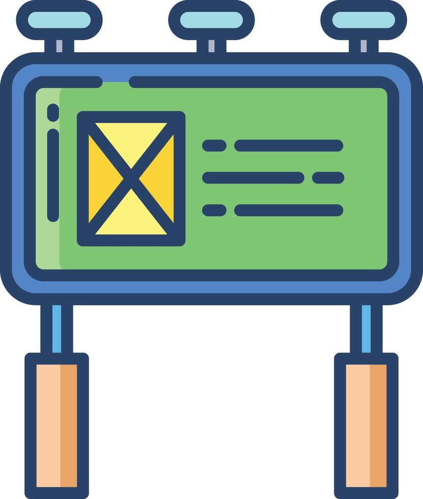 bill linear color illustration vector