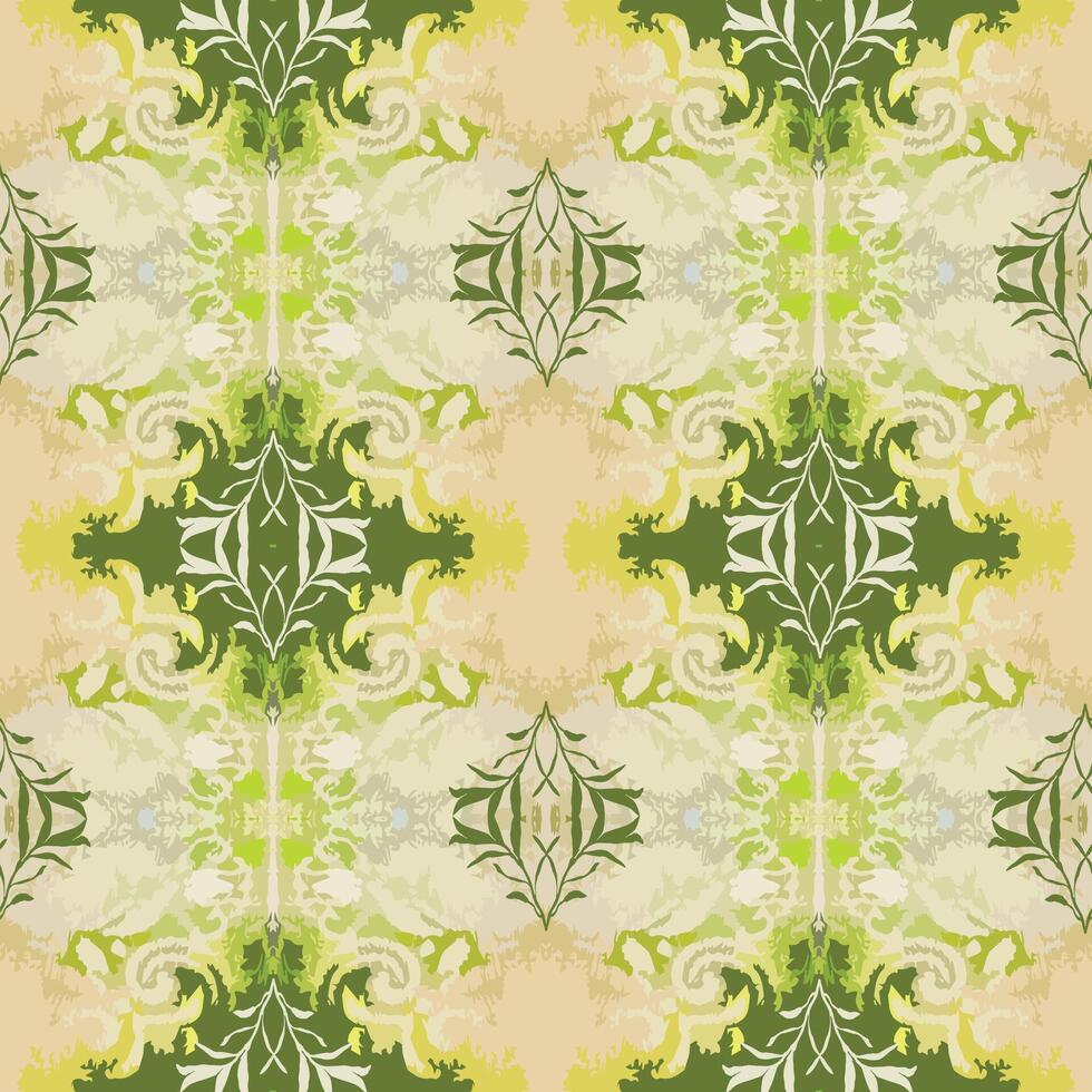 geometry texture of aged baroque ornaments pattern. Classic ornaments on abstract grunge beige, yellow background. vector