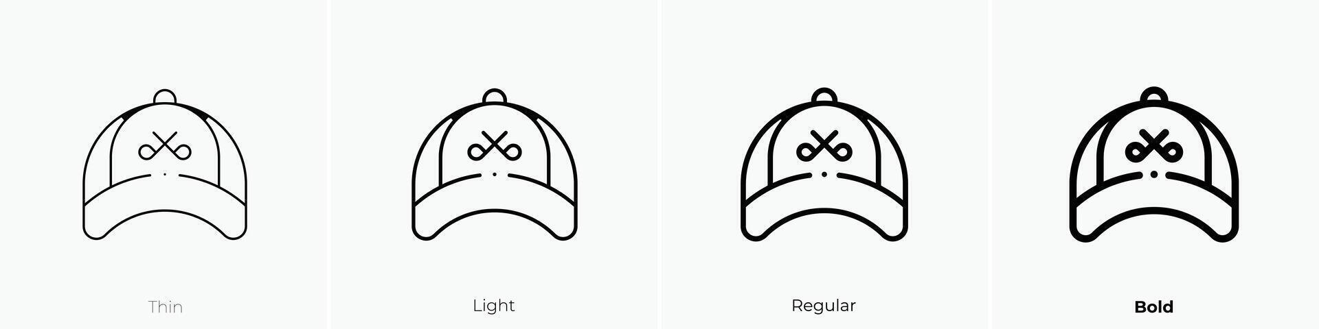 golf icon. Thin, Light, Regular And Bold style design isolated on white background vector