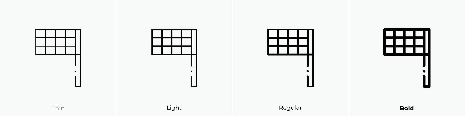 golf icon. Thin, Light, Regular And Bold style design isolated on white background vector