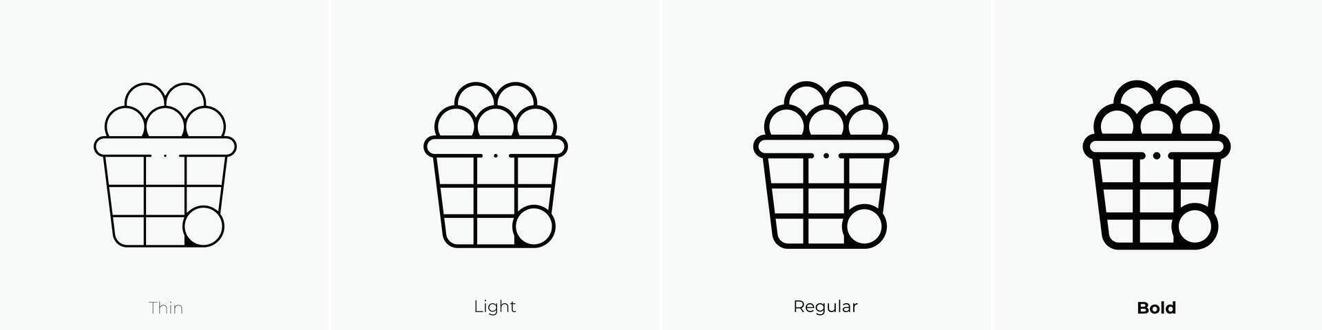 golf icon. Thin, Light, Regular And Bold style design isolated on white background vector