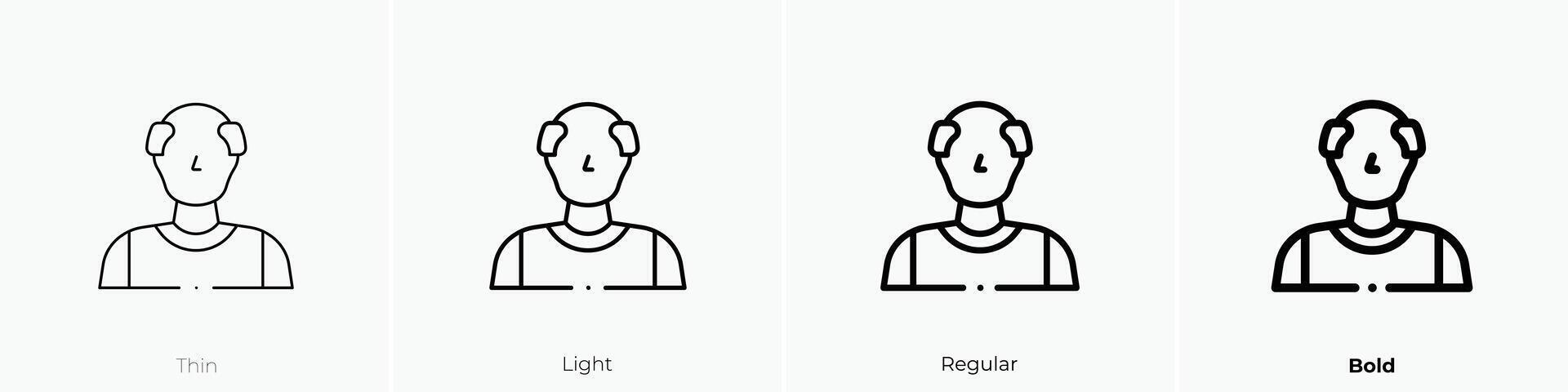 grandfather icon. Thin, Light, Regular And Bold style design isolated on white background vector