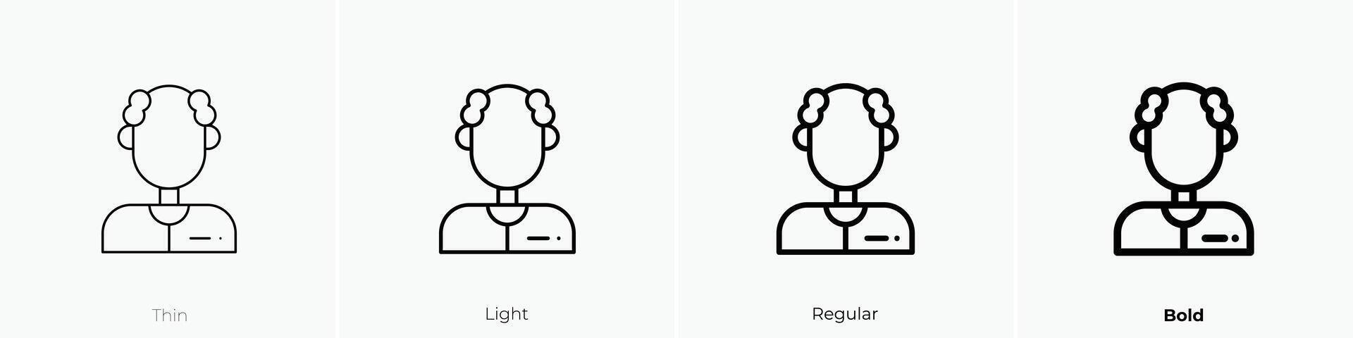 grandfather icon. Thin, Light, Regular And Bold style design isolated on white background vector