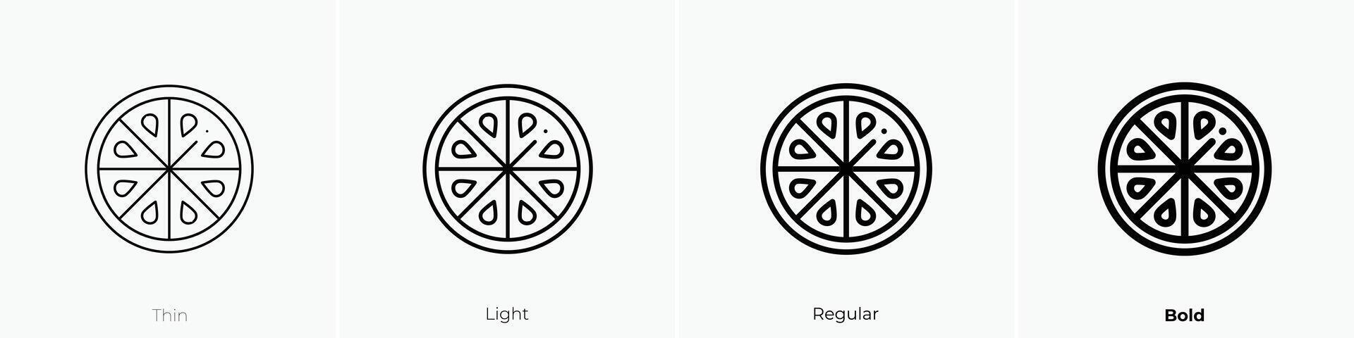 grapefruit icon. Thin, Light, Regular And Bold style design isolated on white background vector