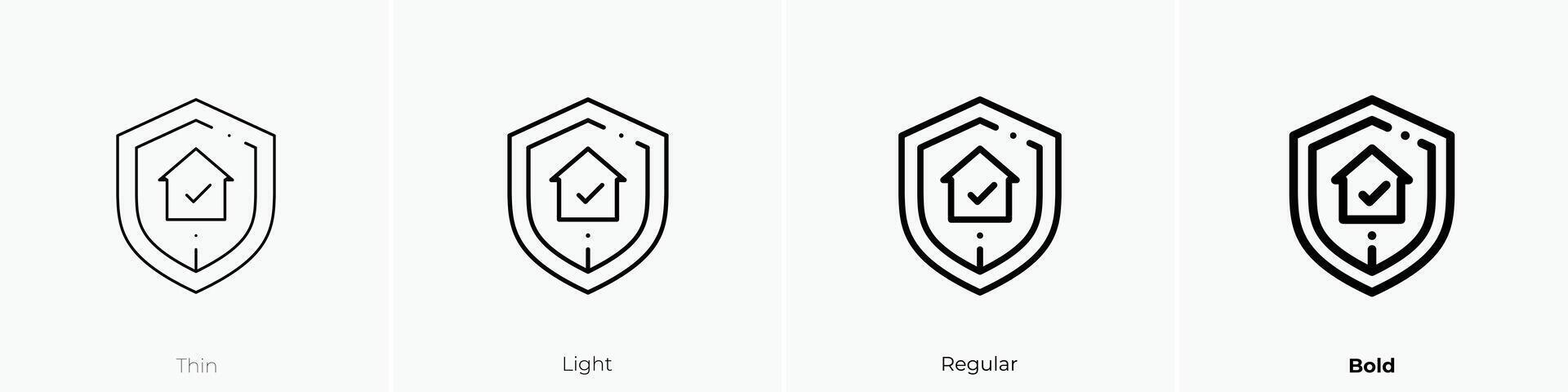 guarantee icon. Thin, Light, Regular And Bold style design isolated on white background vector