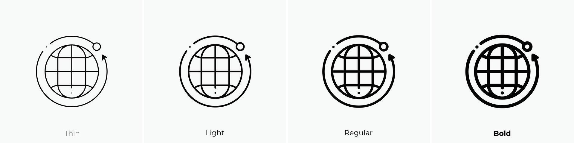 grid icon. Thin, Light, Regular And Bold style design isolated on white background vector