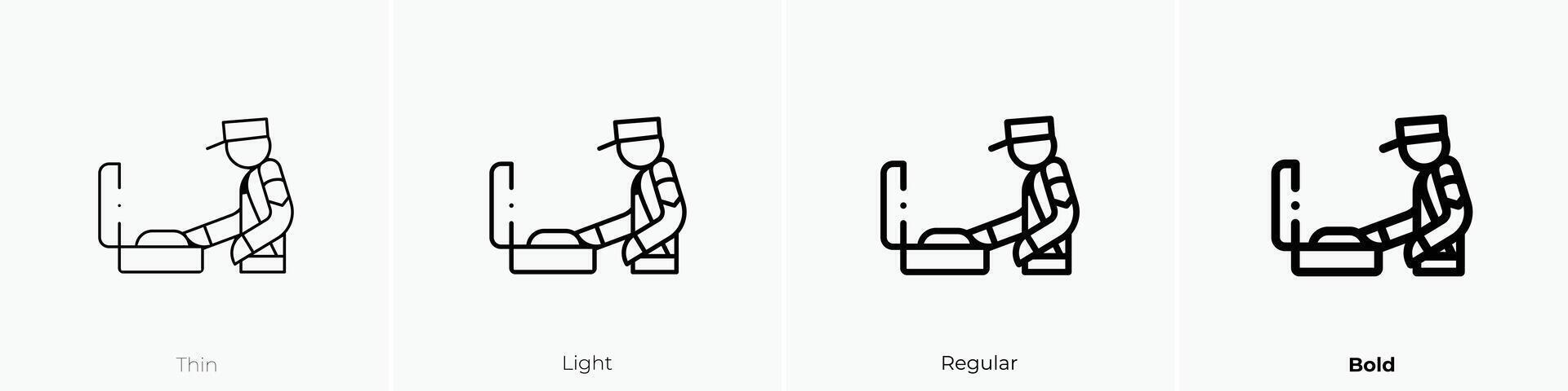 guard icon. Thin, Light, Regular And Bold style design isolated on white background vector