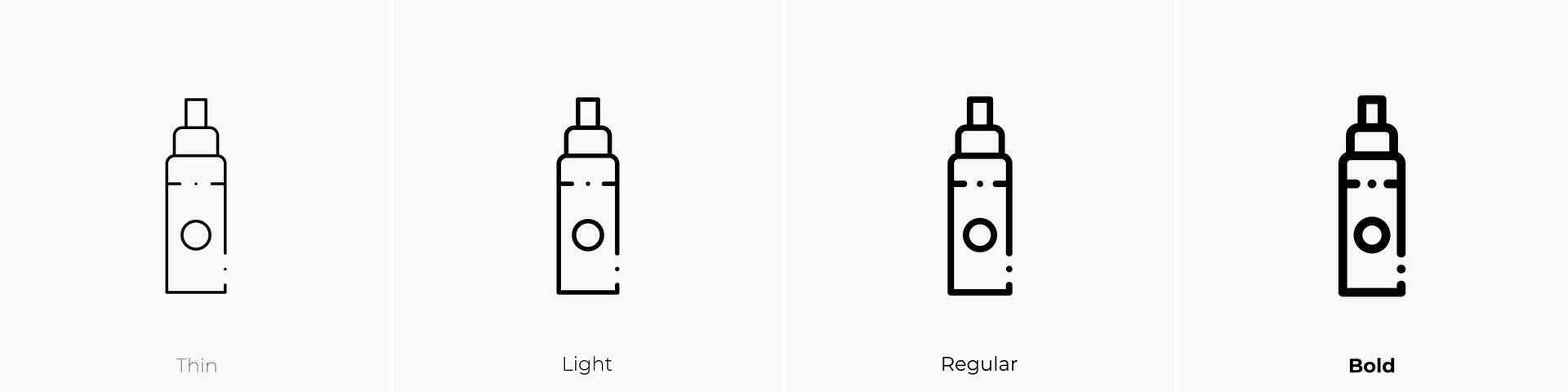 hair spray icon. Thin, Light, Regular And Bold style design isolated on white background vector