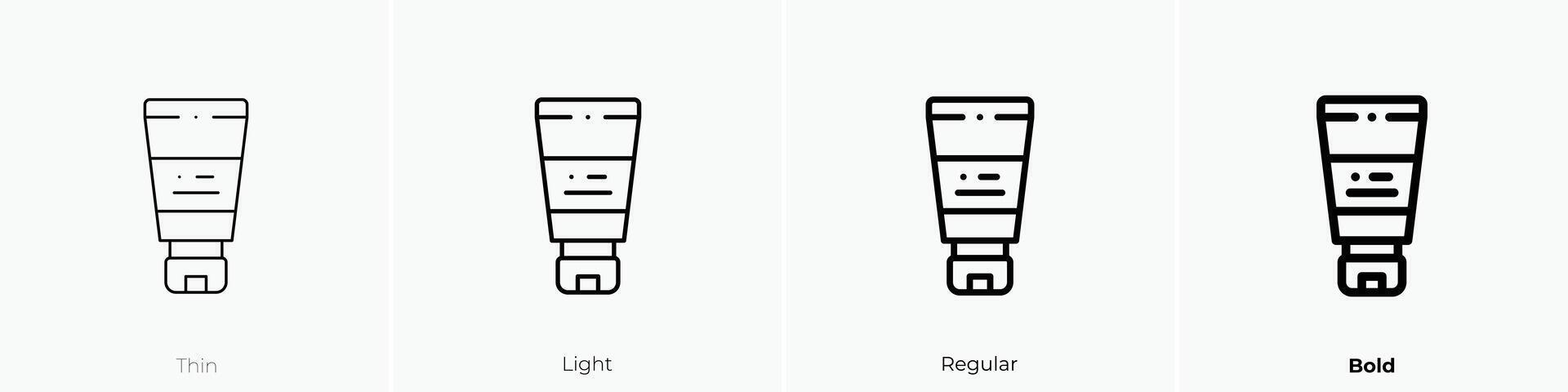 hair cream icon. Thin, Light, Regular And Bold style design isolated on white background vector