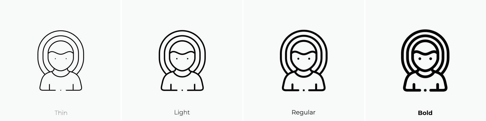 hallucination icon. Thin, Light, Regular And Bold style design isolated on white background vector