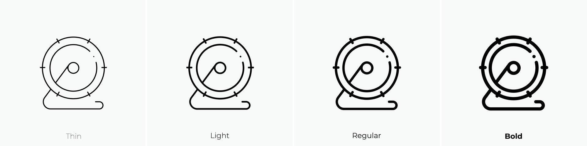 hamster wheel icon. Thin, Light, Regular And Bold style design isolated on white background vector