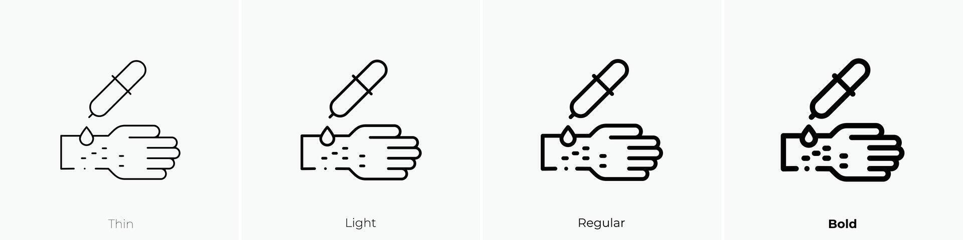 hand icon. Thin, Light, Regular And Bold style design isolated on white background vector