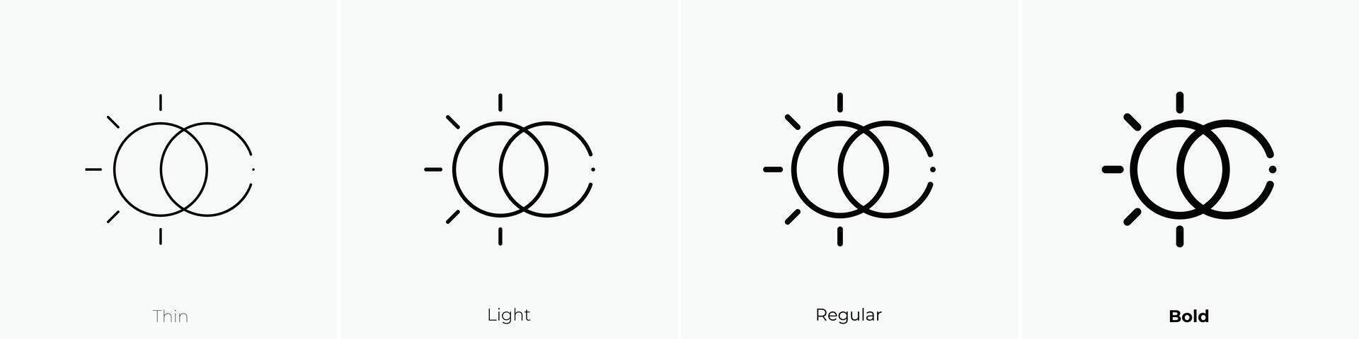 hdr icon. Thin, Light, Regular And Bold style design isolated on white background vector