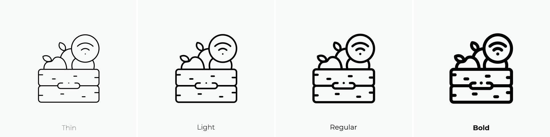 harvest icon. Thin, Light, Regular And Bold style design isolated on white background vector