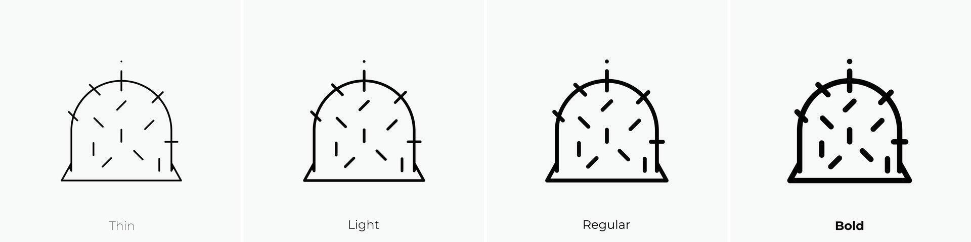 hay icon. Thin, Light, Regular And Bold style design isolated on white background vector