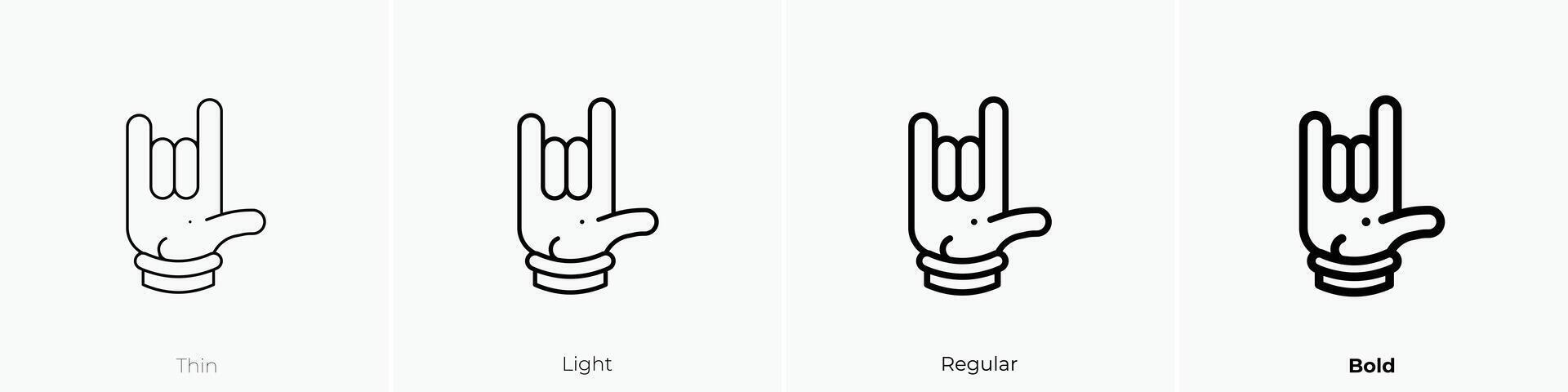 heavy icon. Thin, Light, Regular And Bold style design isolated on white background vector
