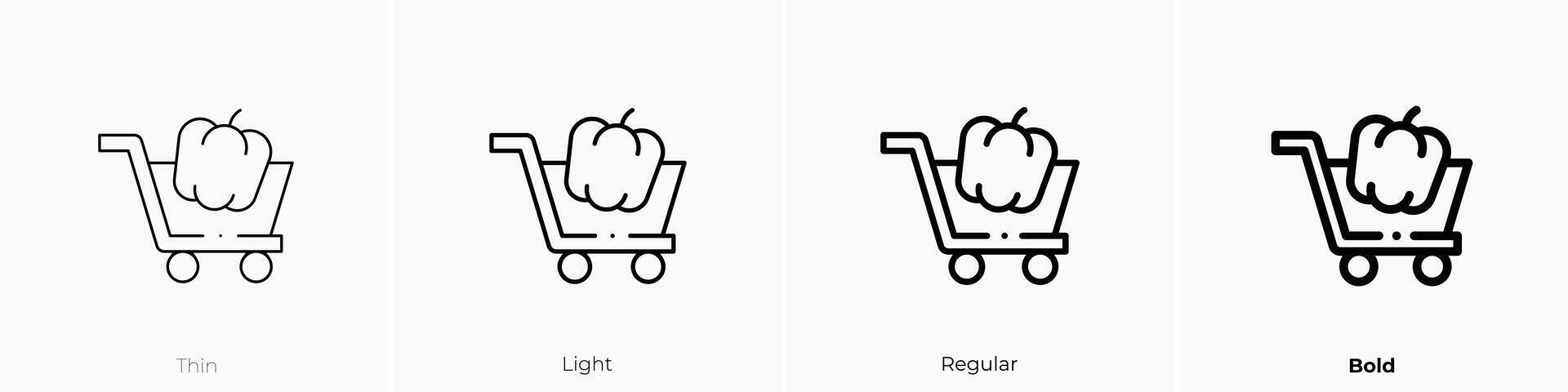 healthy food icon. Thin, Light, Regular And Bold style design isolated on white background vector