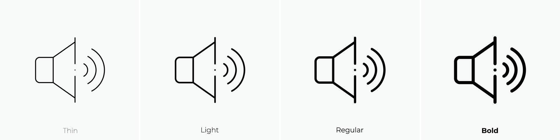 high volume icon. Thin, Light, Regular And Bold style design isolated on white background vector