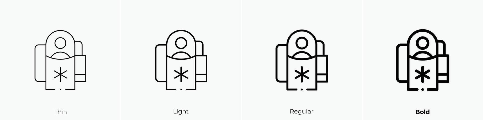 hibernation icon. Thin, Light, Regular And Bold style design isolated on white background vector