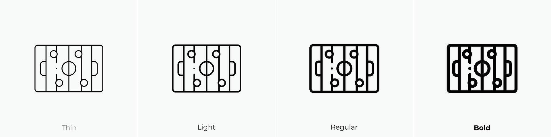 hockey arena icon. Thin, Light, Regular And Bold style design isolated on white background vector
