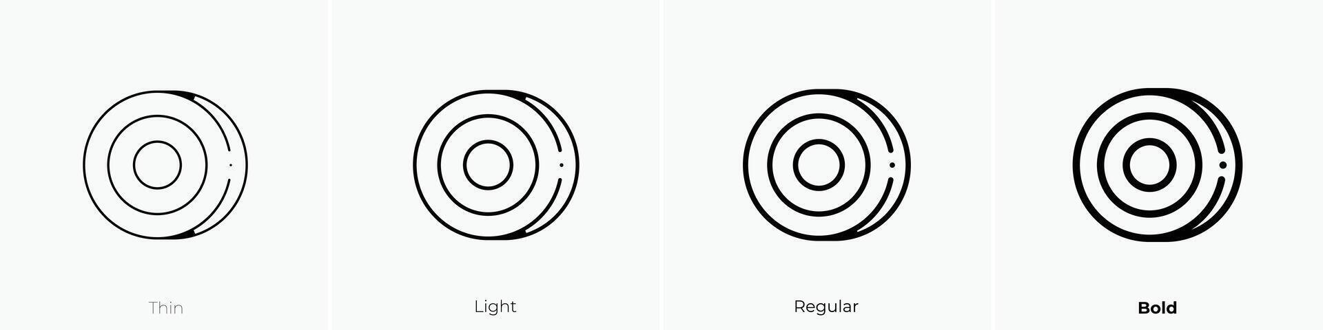 hockey icon. Thin, Light, Regular And Bold style design isolated on white background vector