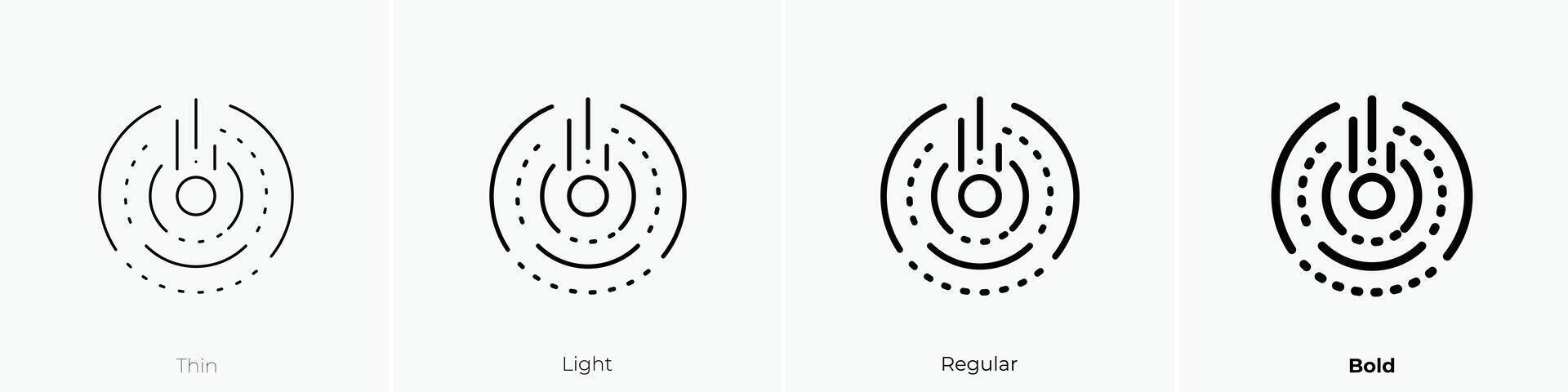 hole icon. Thin, Light, Regular And Bold style design isolated on white background vector