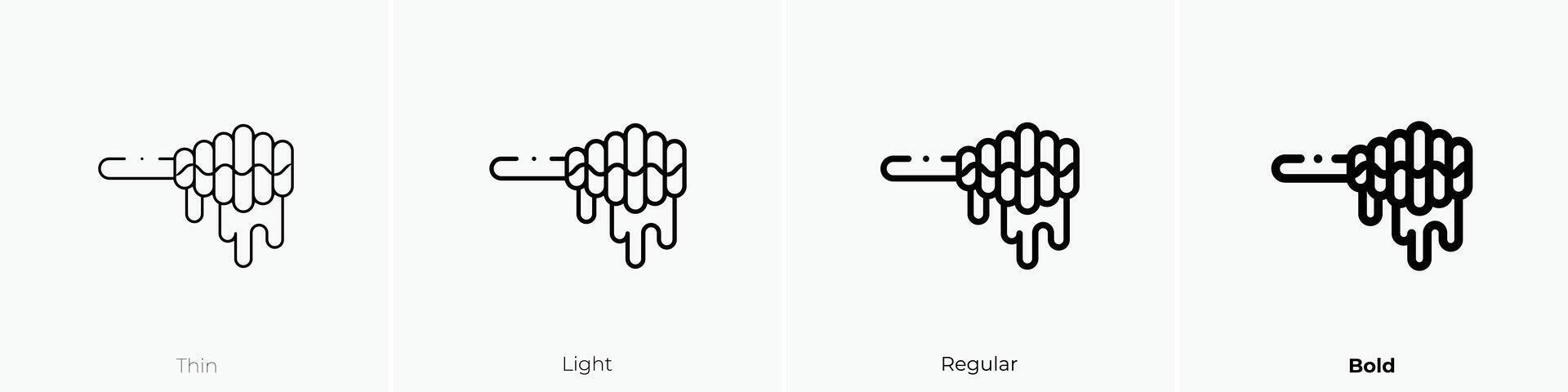 honey icon. Thin, Light, Regular And Bold style design isolated on white background vector