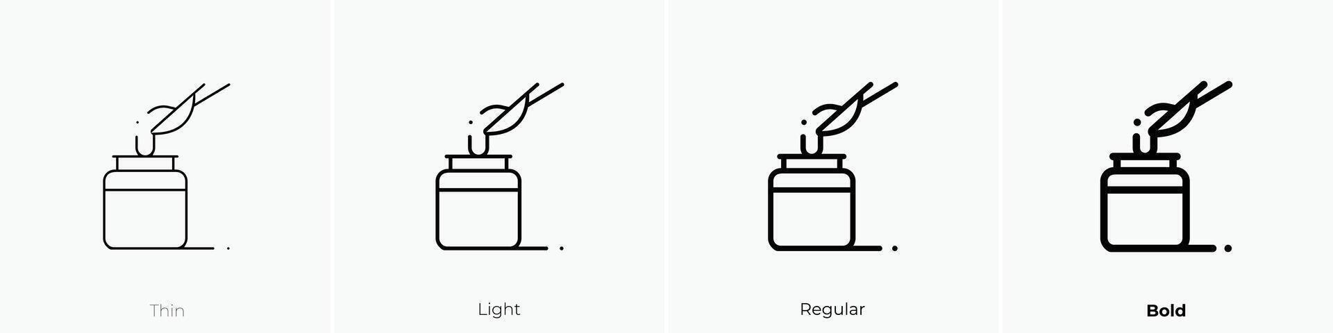 honey icon. Thin, Light, Regular And Bold style design isolated on white background vector