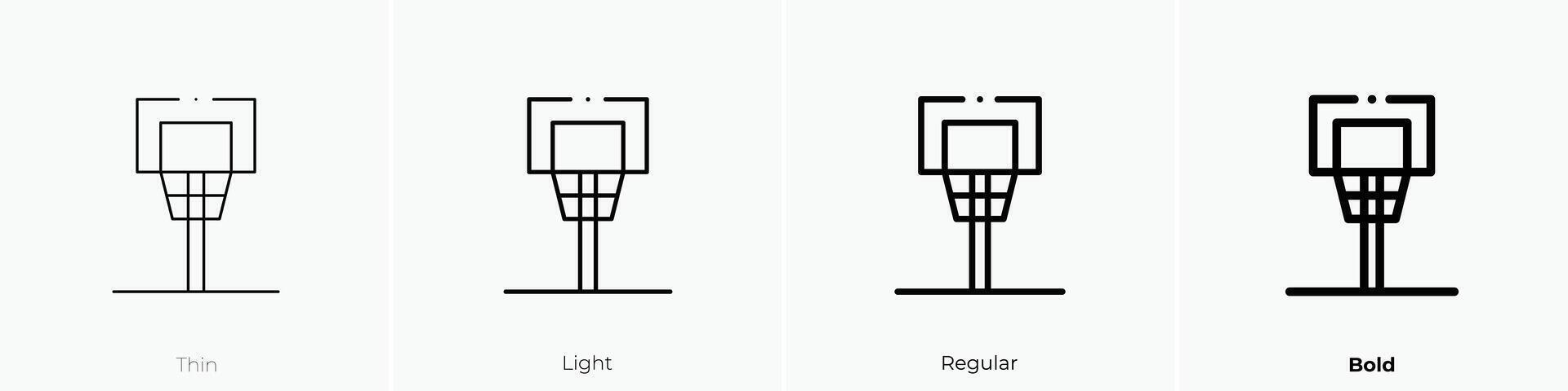 hoop icon. Thin, Light, Regular And Bold style design isolated on white background vector