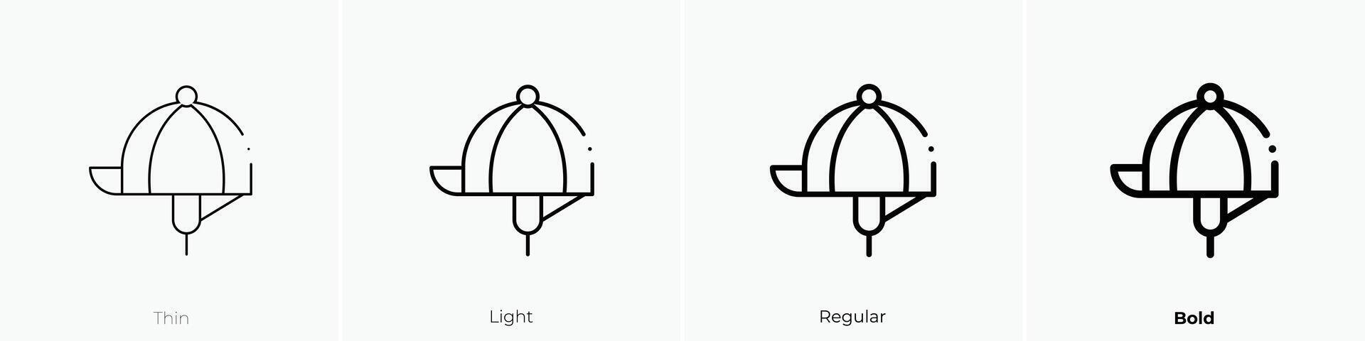 horse riding icon. Thin, Light, Regular And Bold style design isolated on white background vector