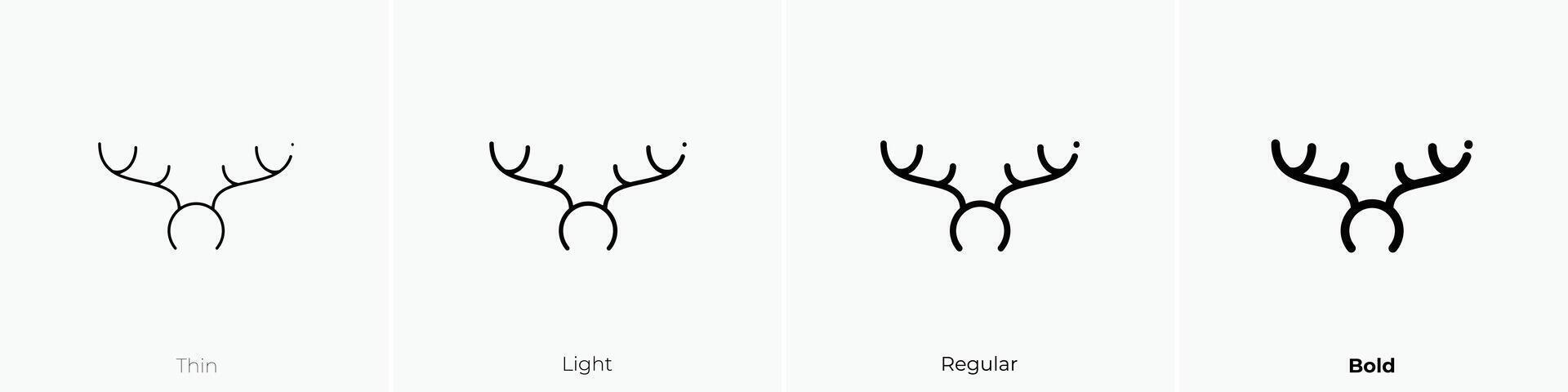 horns icon. Thin, Light, Regular And Bold style design isolated on white background vector